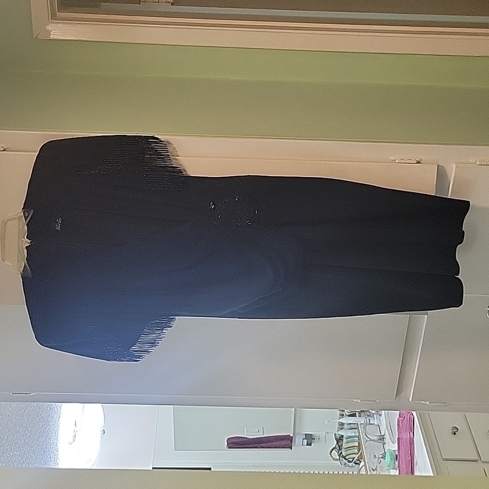 Black midi dress